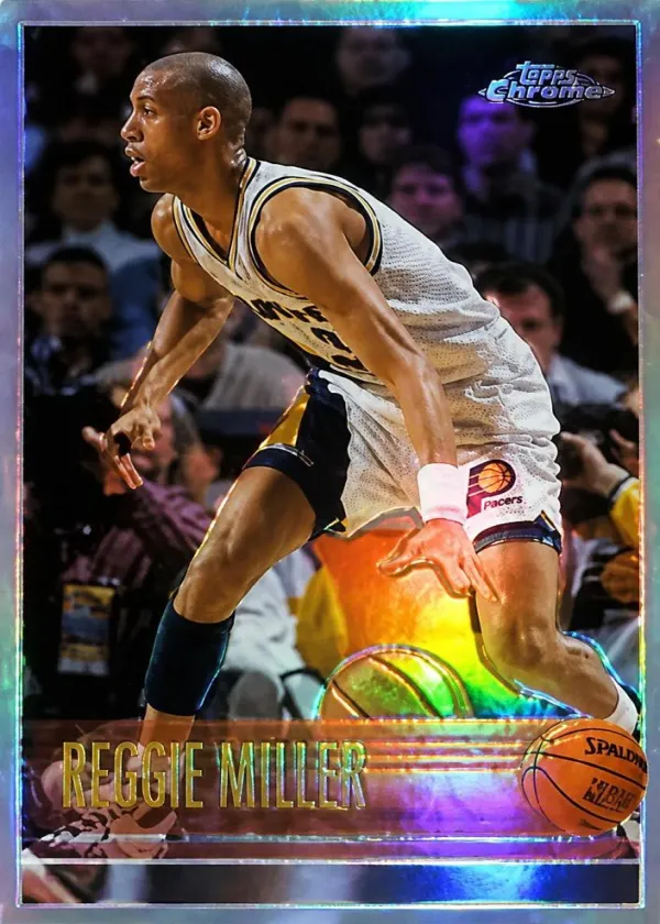 Reggie Miller 1996 Topps Chrome Basketball Refractor #201
