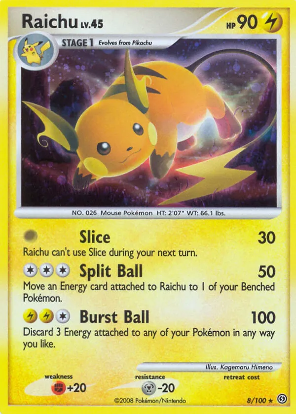 Raichu Pokémon Stormfront #8 Holo