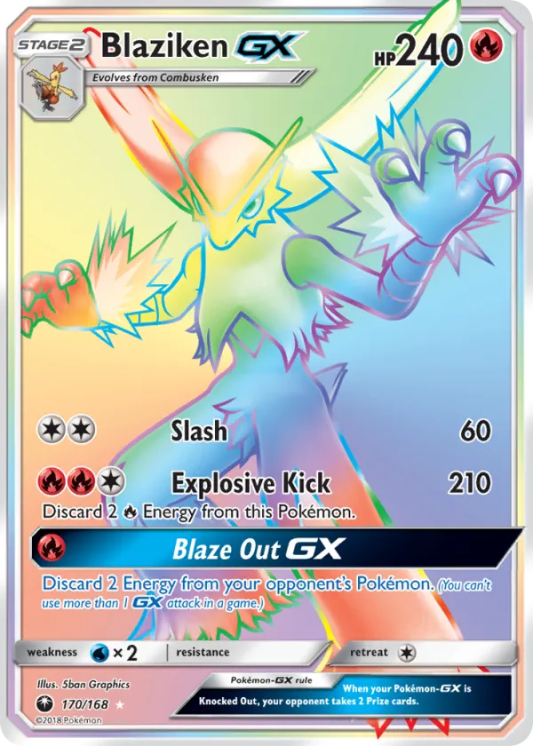 Blaziken-GX Pokémon Celestial Storm #170 Holo
