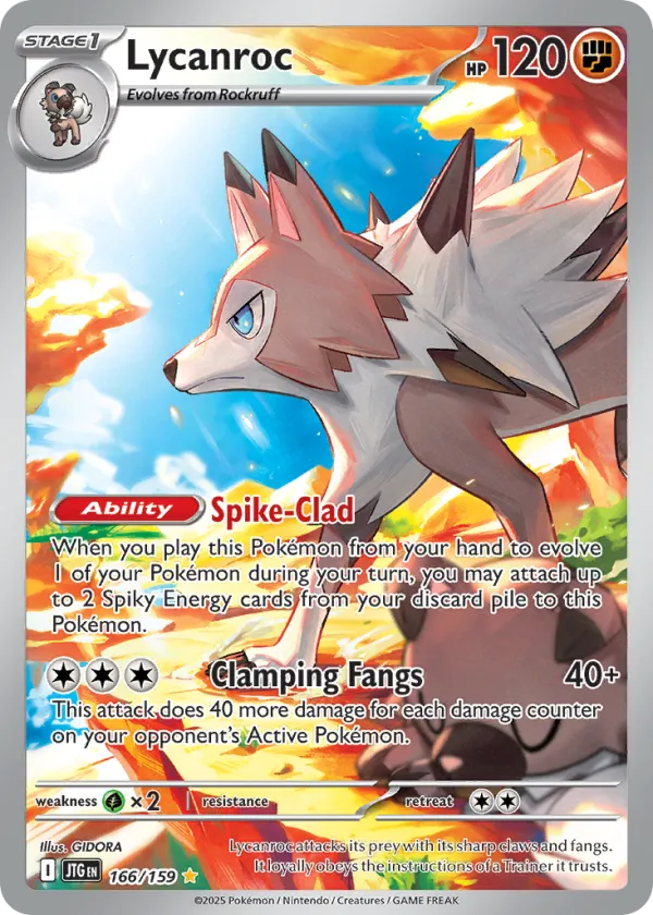 Lycanroc Pokémon Journey Together #166 Holo