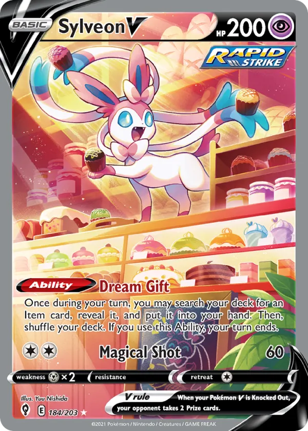 Sylveon V Pokémon Evolving Skies #184 Holo
