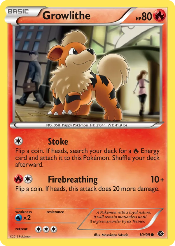 Growlithe Pokémon Next Destinies #10 Reverse Holo