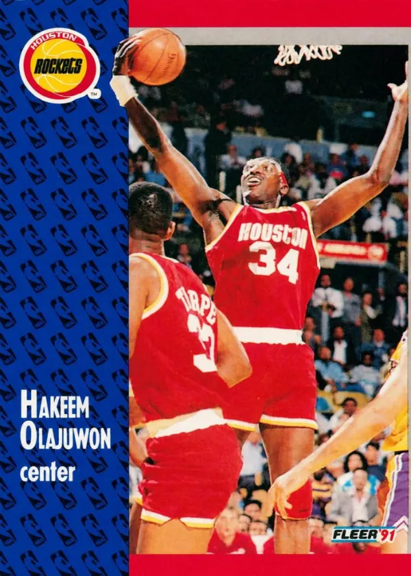 Hakeem Olajuwon 1991 Fleer Tony's Pizza Basketball #S-37
