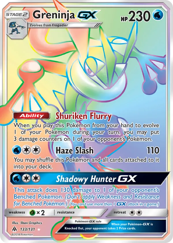Greninja-GX Pokémon Forbidden Light #133 Holo