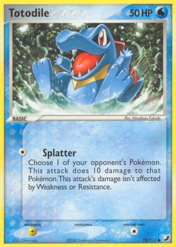 Totodile Pokémon Unseen Forces #78 Reverse Holo