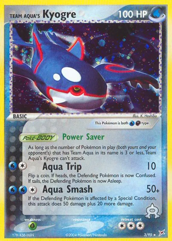 Team Aqua's Kyogre Pokémon Team Magma vs Team Aqua #3 Reverse Holo