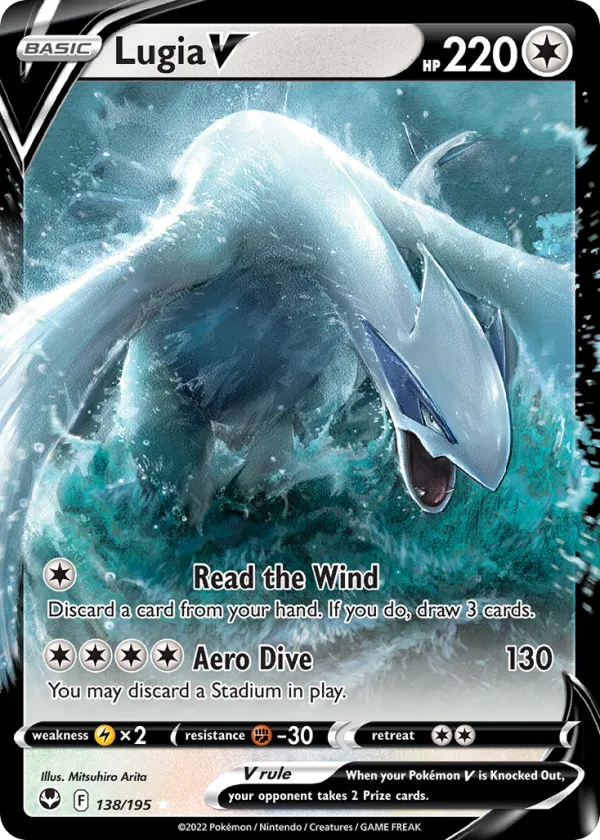 Lugia V Pokémon Silver Tempest #138 Holo