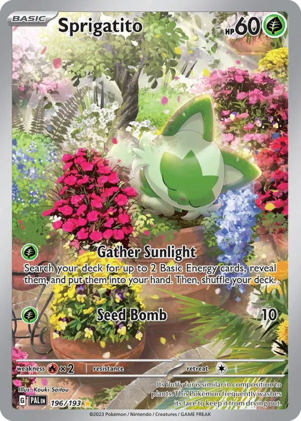 Sprigatito Pokémon Paldea Evolved #196 Holo