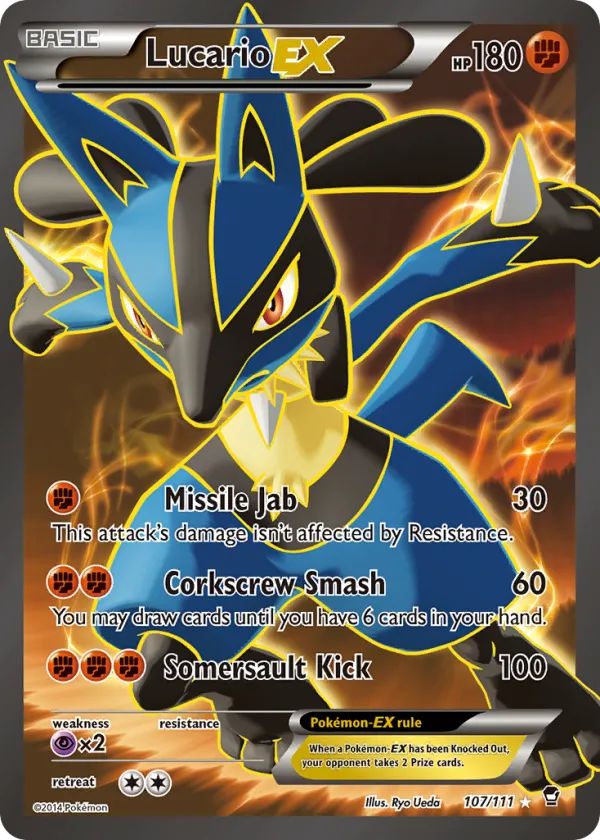 Lucario-EX Pokémon Furious Fists #107 Holo
