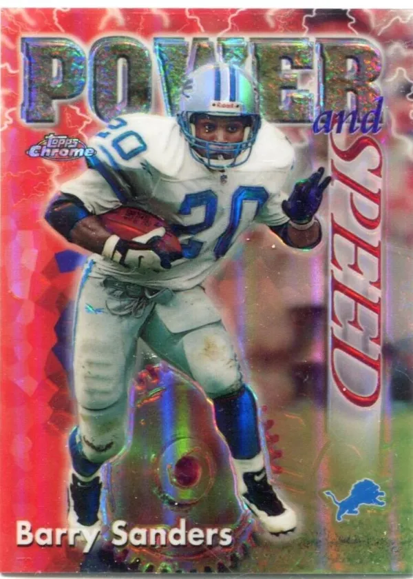 Barry Sanders 1998 Topps Chrome Season's Best Football Refractor #2