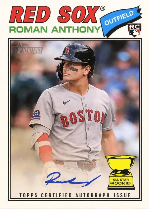 Roman Anthony 2026 Topps Heritage Real One Autographs Baseball #ROA-RAN