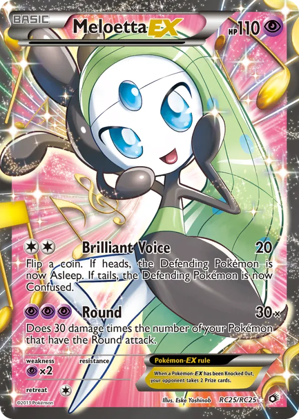 Meloetta-EX Pokémon Legendary Treasures #RC25 Holo
