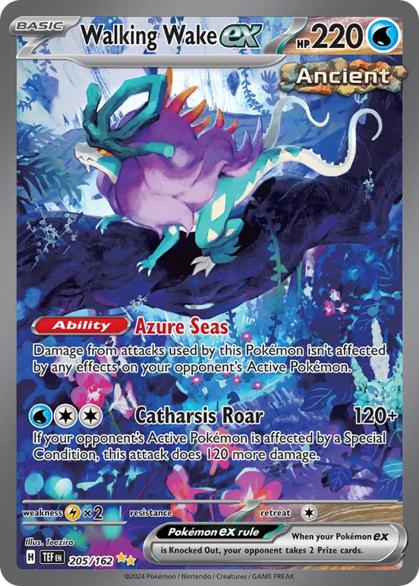 Walking Wake ex Pokémon Temporal Forces #205 Holo