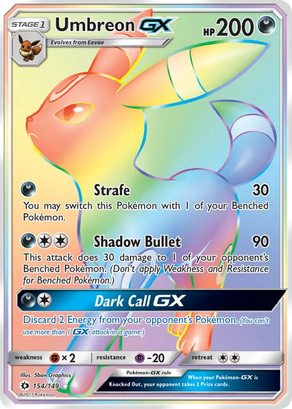 Umbreon-GX Pokémon Sun & Moon #154 Holo