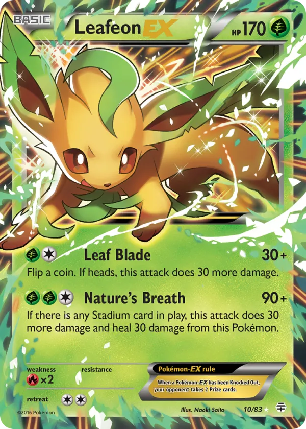 Leafeon-EX Pokémon Generations #10 Holo