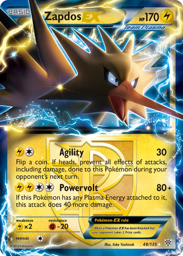 Zapdos-EX Pokémon Plasma Storm #48 Holo
