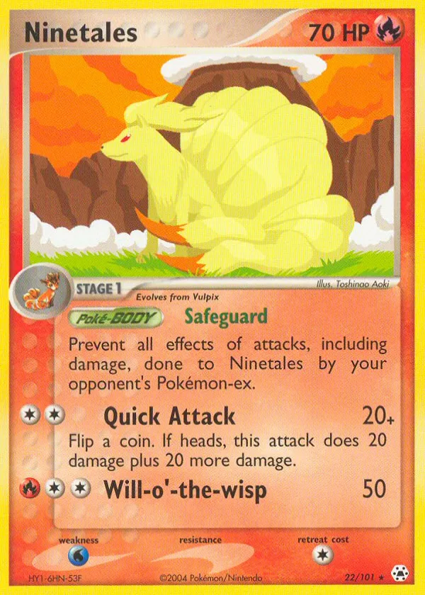 Ninetales Pokémon Hidden Legends #22 Reverse Holo