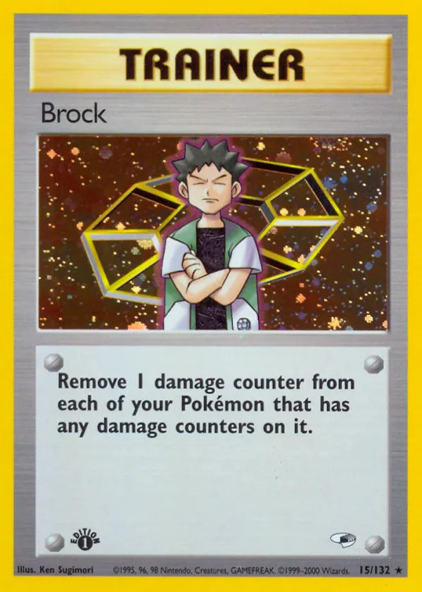 Brock Pokémon Gym Heroes #15 Unlimited Holo