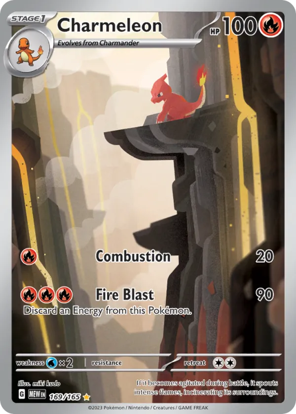 Charmeleon Pokémon 151 #169 Holo