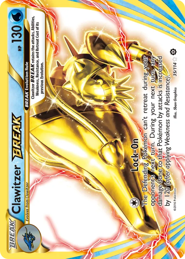 Clawitzer BREAK Pokémon Steam Siege #35 Holo