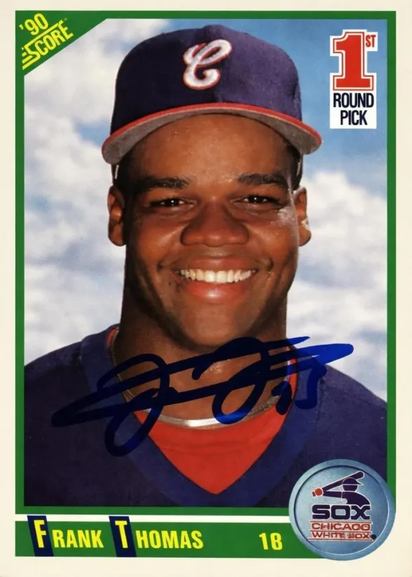 Frank Thomas 1990 Score Autograph Baseball #663