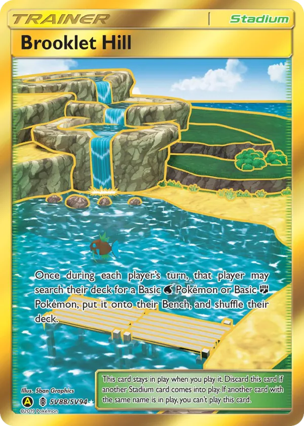 Brooklet Hill Pokémon Hidden Fates Shiny Vault #SV88 Holo