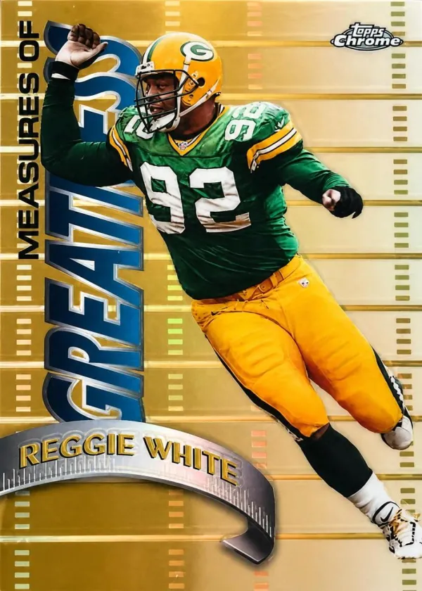Reggie White 1998 Topps Chrome Measures Of Greatness Football Refractor #MG8