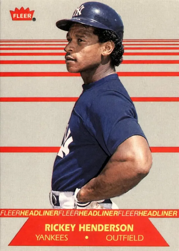 Rickey Henderson 1987 Fleer Headliner Baseball #4