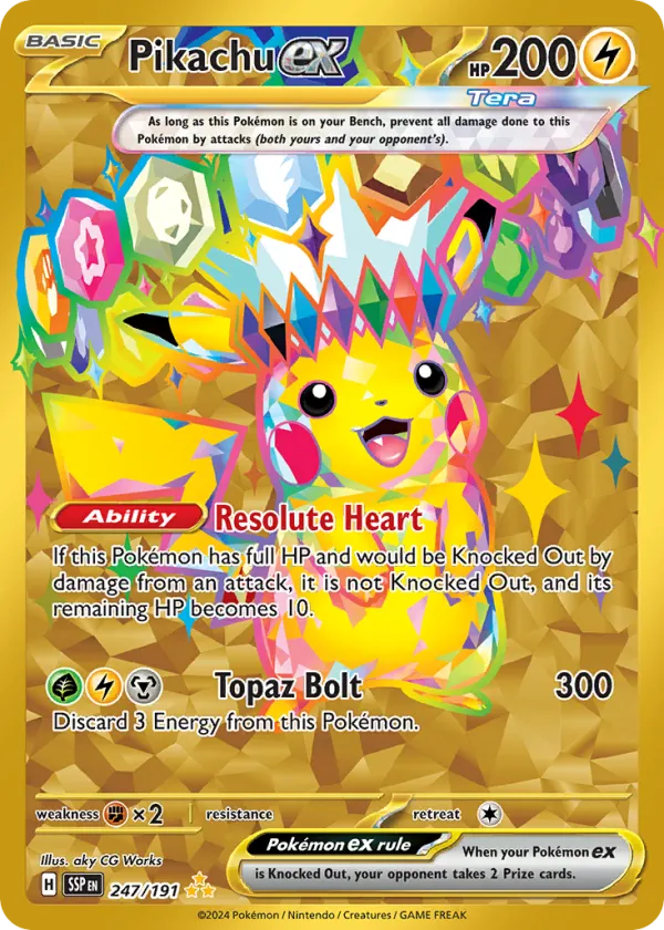 Pikachu ex Pokémon Surging Sparks #247 Holo