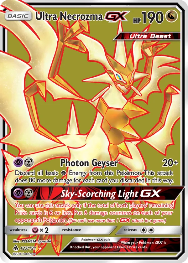 Ultra Necrozma-GX Pokémon Forbidden Light #127 Holo