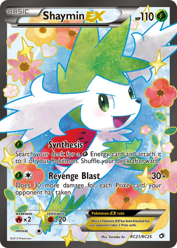 Shaymin-EX Pokémon Legendary Treasures #RC21 Holo
