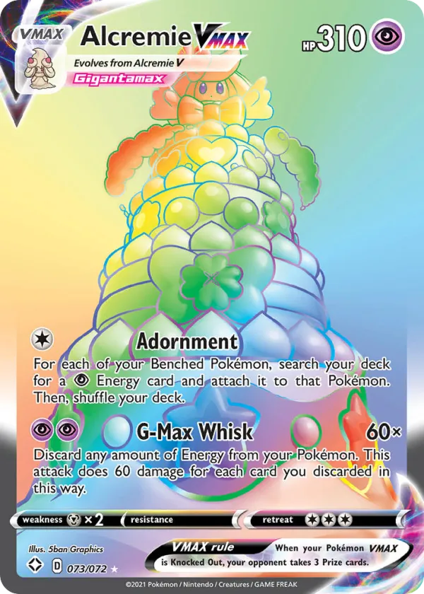 Alcremie VMAX Pokémon Shining Fates #73 Holo