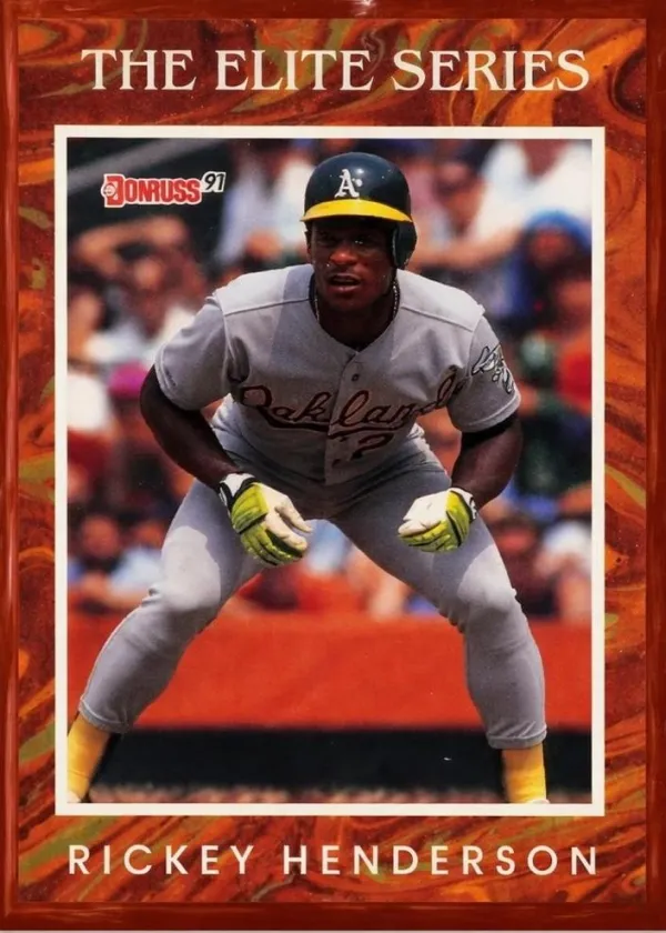 Rickey Henderson 1991 Donruss Elite Series Baseball #7