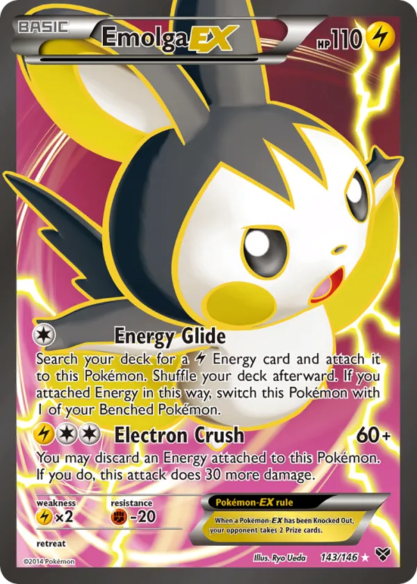 Emolga-EX Pokémon XY #143 Holo