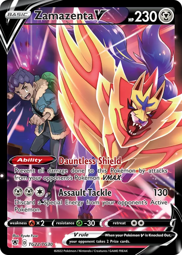 Zamazenta V Pokémon Astral Radiance Trainer Gallery #TG22 Holo