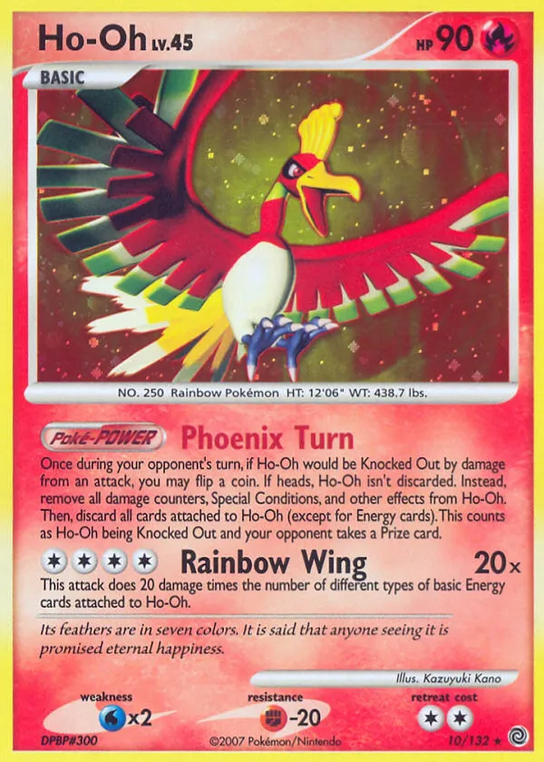 Ho-Oh Pokémon Secret Wonders #10 Holo