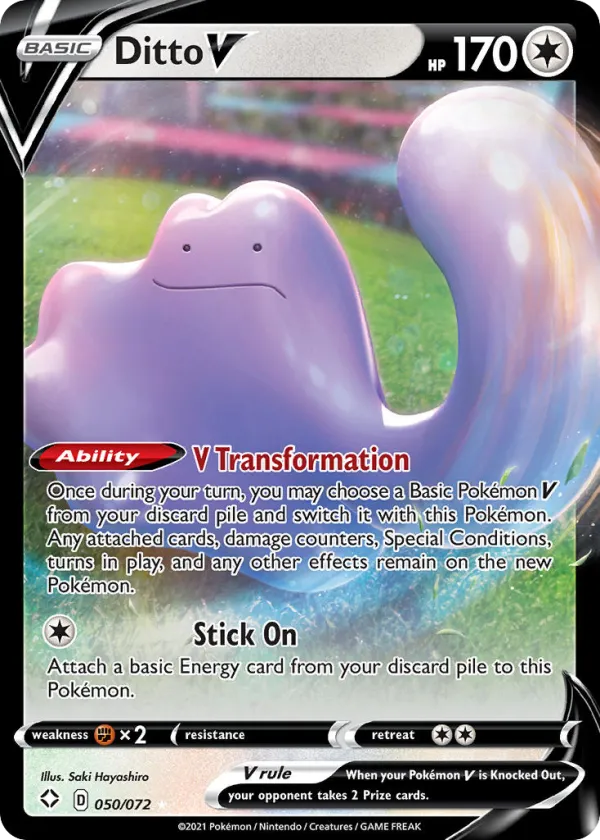 Ditto V Pokémon Shining Fates #50 Holo