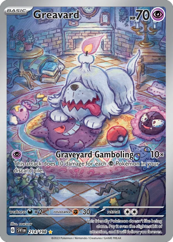 Greavard Pokémon Scarlet & Violet #214 Holo