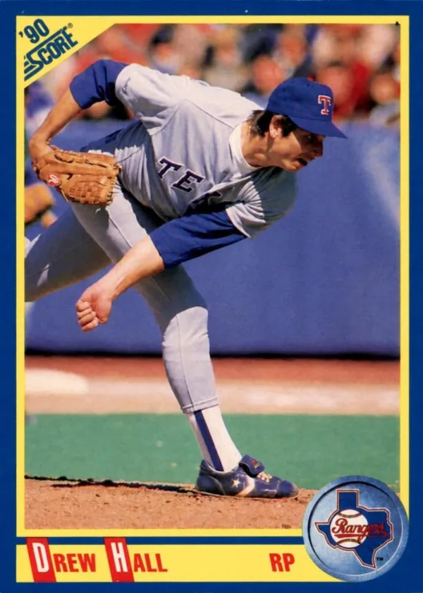Drew Hall 1990 Score Baseball #516