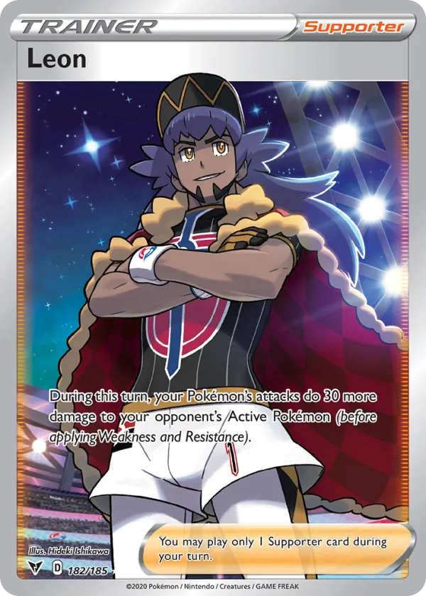 Leon Pokémon Vivid Voltage #182 Holo
