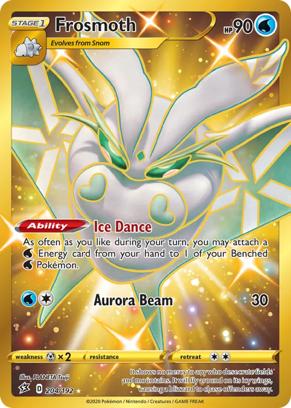 Frosmoth Pokémon Rebel Clash #204 Holo