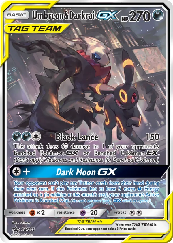 Umbreon & Darkrai-GX Pokémon SM Black Star Promos #SM241 Holo