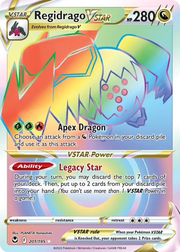 Regidrago VSTAR Pokémon Silver Tempest #201 Holo