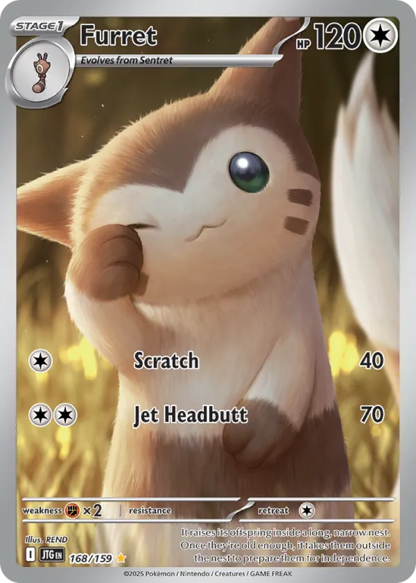 Furret Pokémon Journey Together #168 Holo