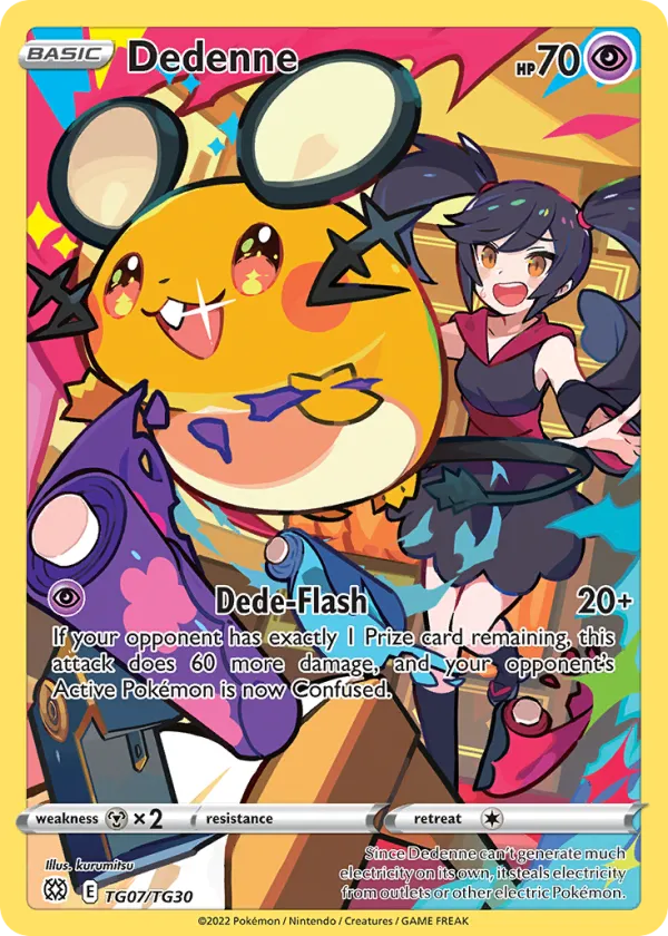Dedenne Pokémon Brilliant Stars Trainer Gallery #TG07 Holo