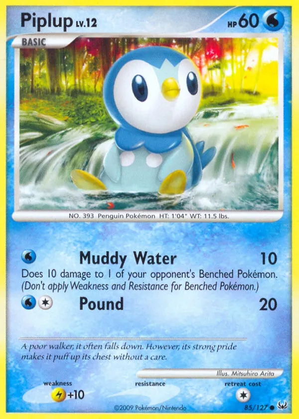 Piplup Pokémon Platinum #85 Reverse Holo