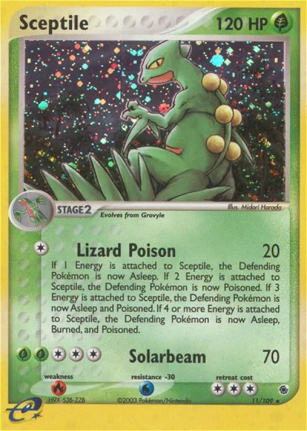 Sceptile Pokémon Ruby & Sapphire #11 Reverse Holo