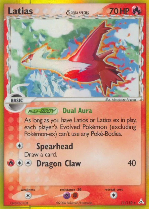 Latias δ Pokémon Holon Phantoms #11 Reverse Holo