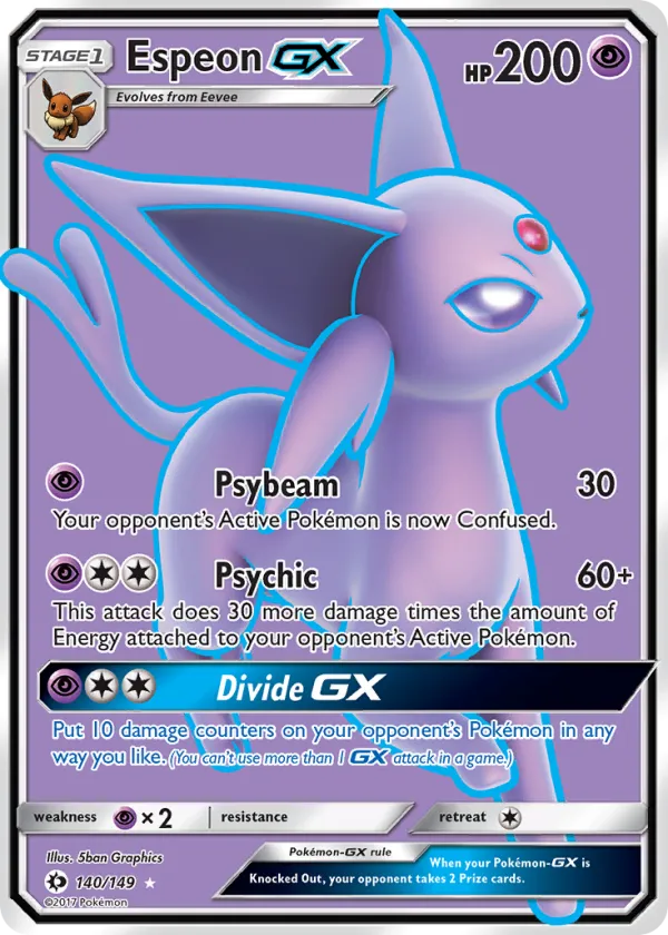 Espeon-GX Pokémon Sun & Moon #140 Holo