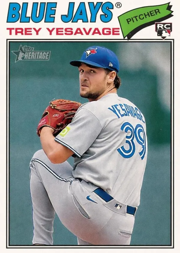 Trey Yesavage 2026 Topps Heritage Baseball Flip Stock #245